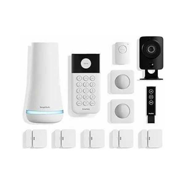 SimpliSafe Sistema inalámbrico de seguridad para el hogar de 12 piezas con cámara HD