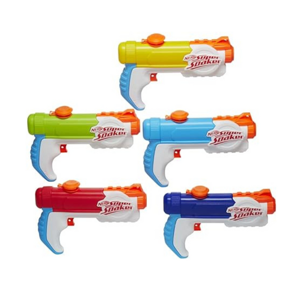 5-Pk NERF Super Soaker Piranha Water Blasters