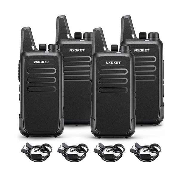 Paquete de 4 walkie talkies de largo alcance