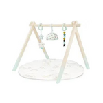 B. toys Wooden Baby Play Gym Activity Mat