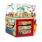 Battat Wooden Activity Cube City Themed Activity Center