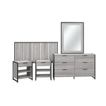 Bush Furniture Atria 5 Piece Modern Bedroom Set with Full/Queen Size Headboard