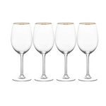 Mikasa Julie Gold Set of 4 White Wine Glasses