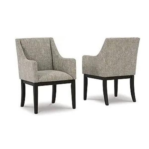 Signature Design by Ashley Burkhaus Traditional Dining Upholstered Arm Chairs, 2 Count