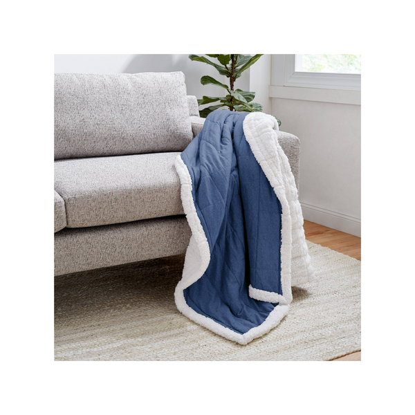 Manta reversible de sherpa de punto acolchado de Gap Home