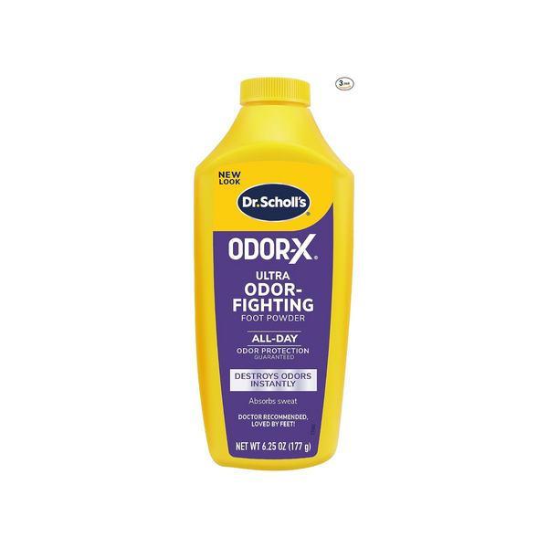 Dr. Scholl's Odor-Fighting X Foot Powder (6.25 onzas, paquete de 3)