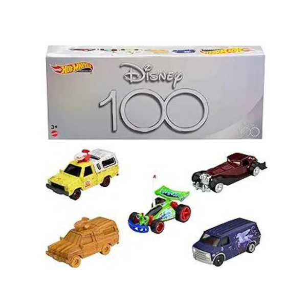 5-Pack Hot Wheels Premium Disney 100 Bundle w/ Commemorative Box