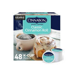 Cinnabon Classic Cinnamon Roll Keurig K-Cups, Light Roast Coffee, 48 Count