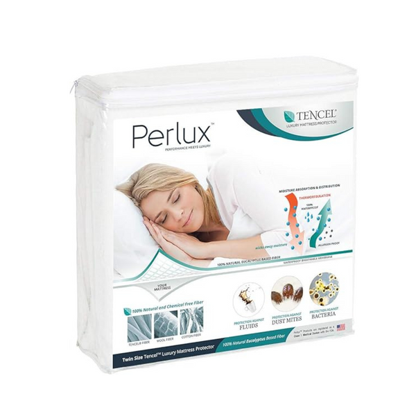 Perlux Protector de colchón hipoalergénico Tencel 100% impermeable, doble