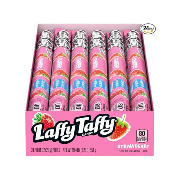 Laffy Taffy Rope Candy, fresa (paquete de 24)