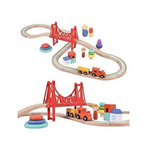 Set de tren de madera Sky City de frijol gigante