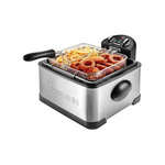 Freidora Chefman Dual Cook Pro de 4,5 L con colador de cesta y divisor extraíble