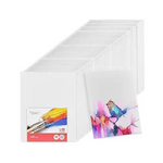 Artlicious Pack of 12 Canvases for Painting (8 x 10 Inch Blank White Canvas Boards)