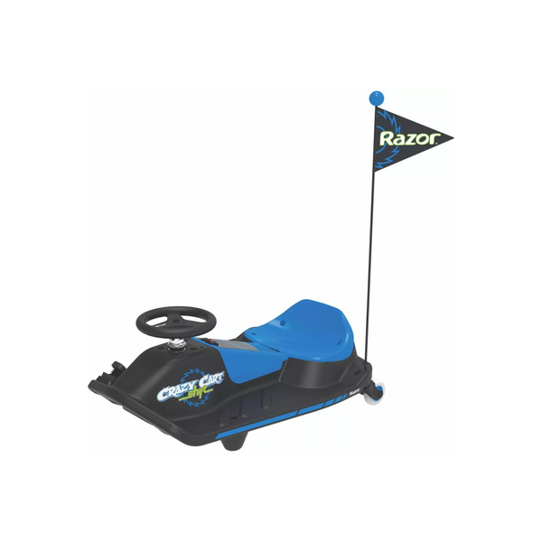 Razor 12V Crazy Cart Shift Electric Drifting Go Kart (Blue/Black)