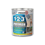 Imprimador para todas las superficies Zinsser Bulls Eye 1-2-3 de 1 cuarto (gris)