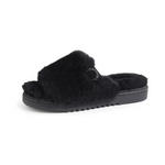 Dearfoams Women's Fireside Cairns Shearling Slide Sandal Slipper