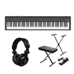 Roland FP-30X Portable Digital Piano, Black w/ Stand, Bench, Pedal & Headphones