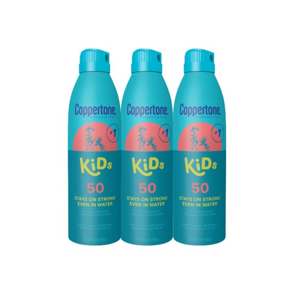 Coppertone Spray protector solar para niños, SPF 50, 5.5 oz, paquete de 3