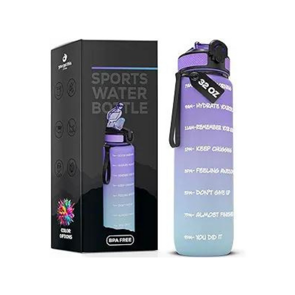 Motivational Sports Water Bottle, 32 ounce