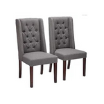 2-Pcs Set Christopher Knight Home Blythe Tufted Fabric Dining Chairs