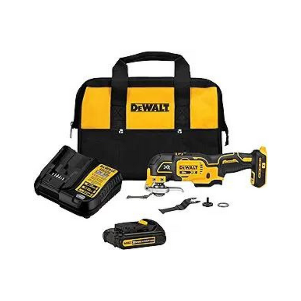 Kit de herramientas oscilantes de 3 velocidades sin escobillas DeWALT 20V MAX XR + batería de 1,5 Ah y cargador