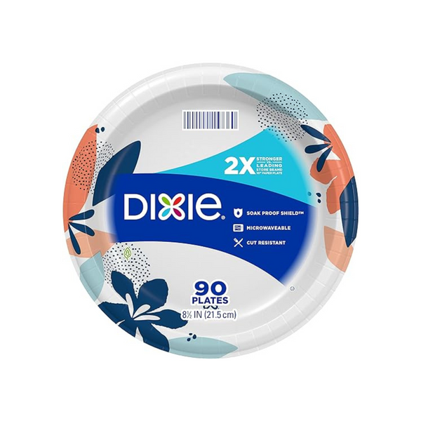 90-Count Dixie 8.5″ Dinner Size Paper Plates