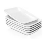 Delling Rectangular Ceramic Plates: 6-Pack 8" Plates