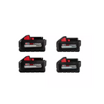 Milwaukee M18 18V Li-Ion High Output XC 2-Pack 8.0Ah + 2-Pack 6.0Ah Batteries