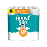 Compre 2 paquetes de papel higiénico Angel Soft (48 megarollos, 96 rollos en total)