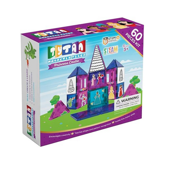 Tytan 60-Piece Princess Magnetic Tiles Building Set