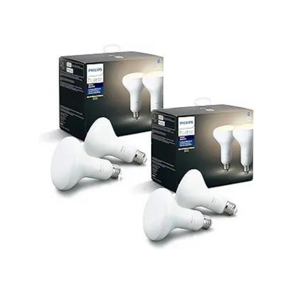 Philips Hue 4-Count BR30 LED Smart Bulbs (Soft White)