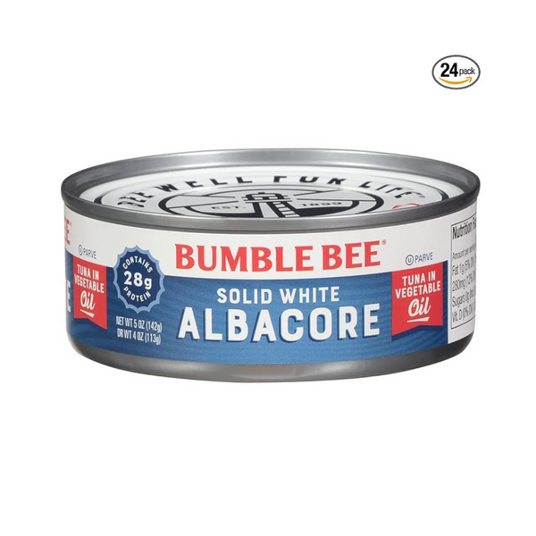 Bumble Bee Solid White Albacore Tuna in Oil (5 oz Cans, Pack of 24)