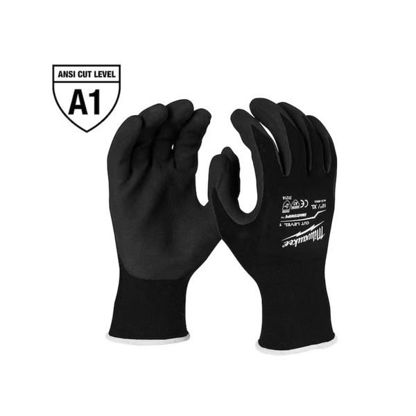 3-Pack Milwaukee Black Nitrile Level 1 Cut Resistant Dipped Work Gloves (Medium)