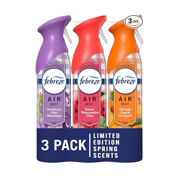 3-Pack Febreze Air Mist Odor-Fighting Air Freshener Mixed Scent