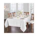 Elrene Caiden Elegance Damask Fabric Tablecloth (60″ x 102″) White