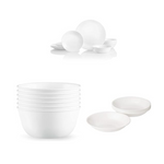 Corelle Vitrelle 18-Piece Service for 6 Dinnerware Set & 6-Pack of 28-oz Soup Bowls & 6-Pack of 20 Oz Round Bowls