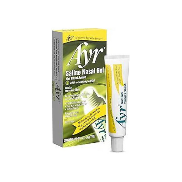 Gel nasal salino Ayr con aloe calmante, tubo de 0,5 onzas