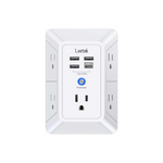 Lvetek Wall Outlet Surge Protecter (5x outlets, 3x USB-A, 1x USB-C)