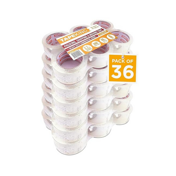 36 rollos de cinta de embalaje transparente Tape King