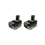 Paquete de 2 baterías de iones de litio Ryobi One+ Hp de 18 V, 6,0 Ah + 4,0 Ah