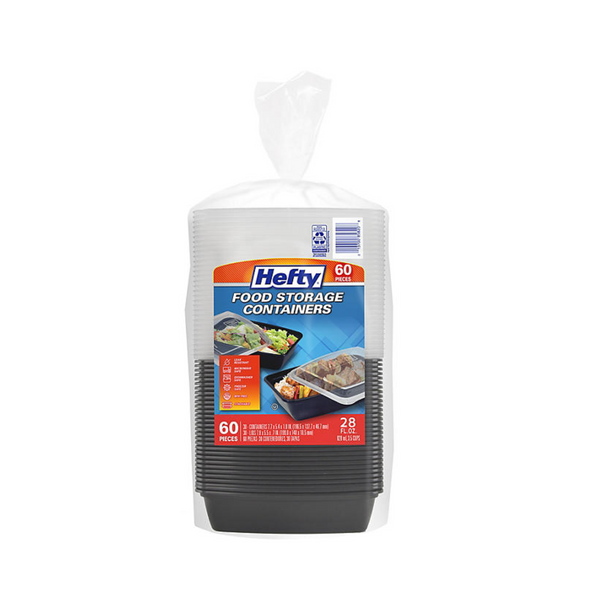 30-Count Hefty 28-oz Food Storage Containers