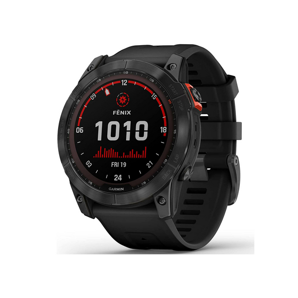 Reloj inteligente solar Garmin Fenix ​​7X (gris pizarra con banda negra)