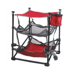 Mesa de camping Ozark Trail de 3 estantes (rojo)