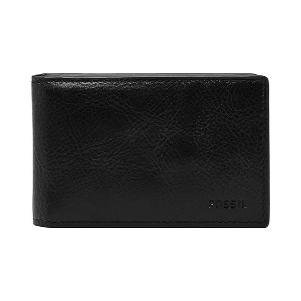 Fossil Men’s Leather Slim Minimalist Money Clip Bifold Front Pocket Wallet