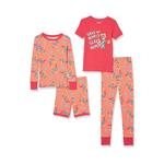 Conjunto de pijama para niña Amazon Essentials de 4 piezas (Capitana Marvel, varios tamaños)