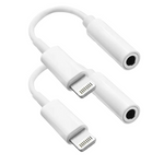 Pack of 2 Apple MFi Certified 3.5mm Headphones Lightning Adapter