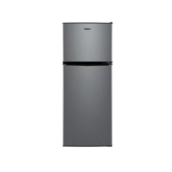 4.6 Cu Ft Galanz Two Door Mini Fridge with Top Freezer (Stainless Steel)