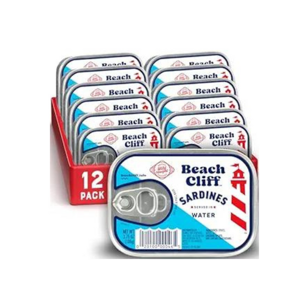 12-Count 3.75-Oz Beach Cliff Wild Caught Sardines in Water