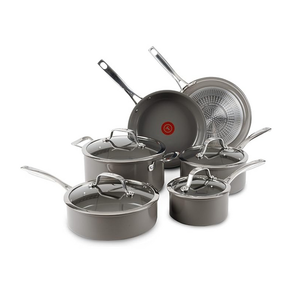 T-fal Juego de utensilios de cocina antiadherentes de cerámica Excellence Reserve de 10 piezas