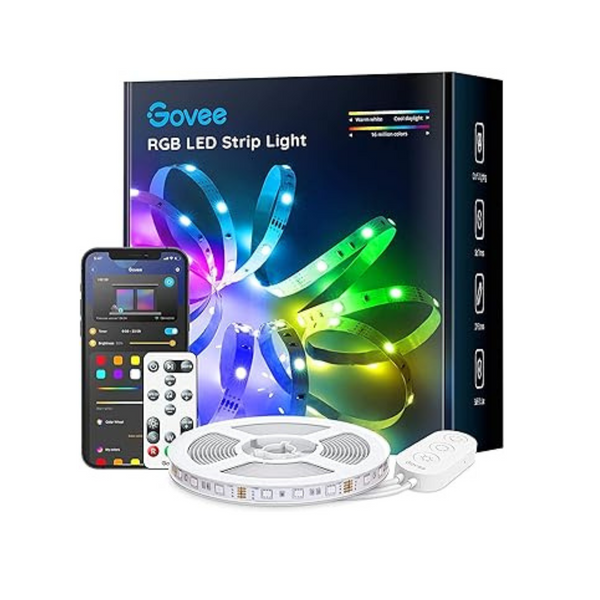 Tiras de luces LED inteligentes Govee RGB de 16,4'